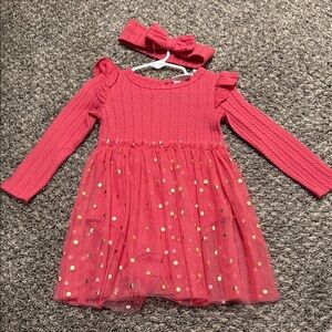 Just Lizzy 24 month Pink Dress with Headband
